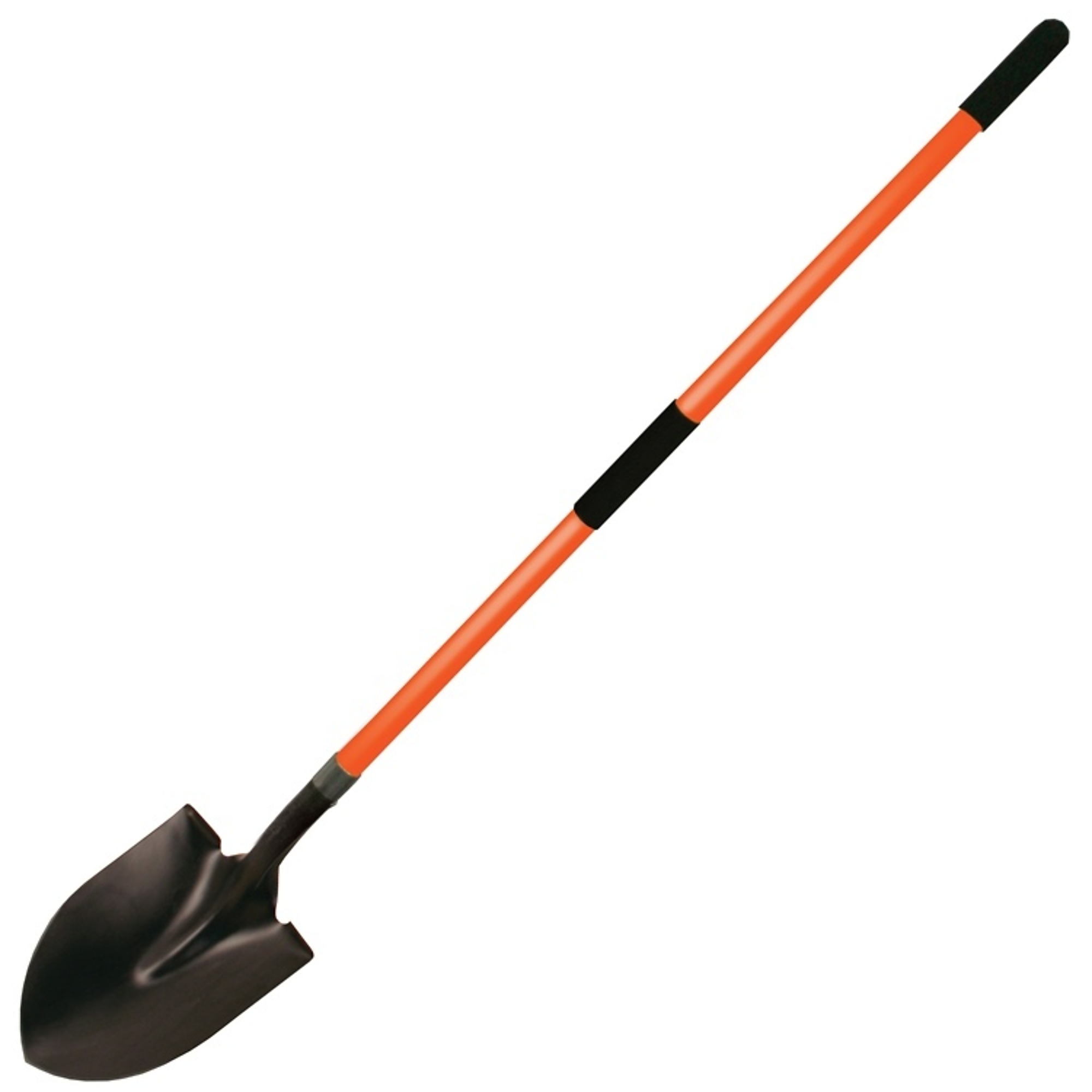 Kraft Tool GG864F Round Point Shovel w/48" Long Fiberglass Handle, 6PK